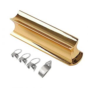 Abbto Tone Bar Guitare Lap Slide,Glissi&egrave;re de Guitare &eacute;lectrique en Acier Inoxydable avec 4 m&eacute;diators en m&eacute;tal - Glissi&egrave;re de Guitare en Acier Inoxydable pour Guitare &eacute;lectrique, Guitare Lap Steel (Dalea, neuf)