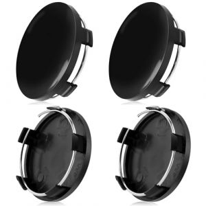 Cache Moyeu Capuchons De Centre Enjoliveurs Diam&egrave;tre Ext&eacute;rieur 60 mm Cache Moyeux ABS Cache Moyeu Centre De Roue Universel pour Jantes Enjoliveurs Accessoires pour Voitures 4 Pi&egrave;ces (Noir) (SIYAO-EUR, neuf)