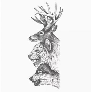 ARYU TêTe De Cerf LéOpard Argent Loup Tatouage Patch Petite Fleur Bras Tatouage Fleur Jambe Totem RéAliste (XCTT, neuf)