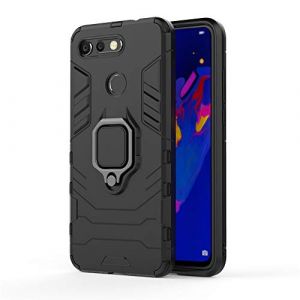Coque de Protection pour Huawei Honor View 20/V20, MHHQ Hybrid 2 en 1 TPU+PC Coque de Protection Rugged Armor avec Support magn&eacute;tique pour Huawei Honor View 20/V20 - All Black (mhhq, neuf)