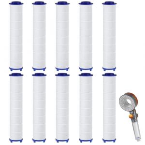 EIHI 10 pièces 10.5 * 2.5cm Filtre Remplaçable, Filtre douche anti calcaire, Filtre douchette ​pour pommeau de douche de amovible, L'osmose Inverse (EIHI, neuf)