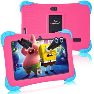 Tablette Enfants 7 Pouces, Android 11 Tablette pour Enfant 2Go RAM 32Go ROM Quad Core Contr&ocirc;le Parental WiFi Bluetooth avec Double Cam&eacute;ra Kid-Proof &Eacute;tui pour Tablette Tactile &Eacute;ducative(Rouge) (EagleSoar Direct, neuf)