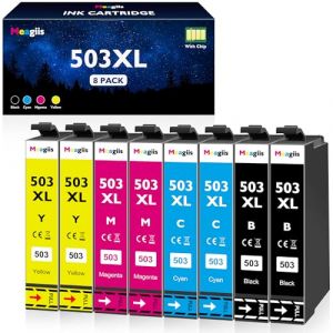 Meagiis 503XL Cartouche d'encre Compatible pour Epson 503 XL pour Expression Home XP-5200 XP-5205 XP5200 XP5205 WF-2960 WF-2965 WF2960 WF2965 WF-2960DWF WF-2965DWF (2 Noir, 2 Cyan, 2 Jaune, 2 Magenta) (Meagiis, neuf)