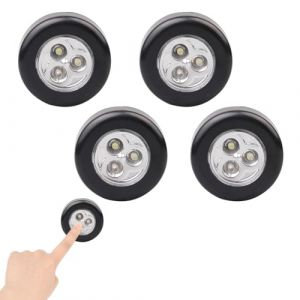 KARELLS 4Pcs Lampe Spot LED Autocollant Éclairage,Supplémentaire Alimenté par 3 Piles,pour Placard,Entrée,Cuisine,Passage (UPPCY, neuf)