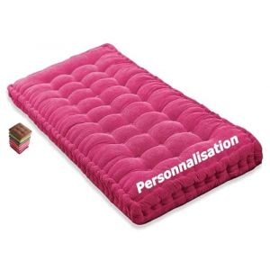 Matelas de Sol capitonné ou Coussin pour Banc de Jardin 1/2/3 Places, Banquette et Chaise Longue Palette, 170 cm, 180 cm, Coussin pour Banc 150 cm Exterieur Interieur sur Mesure(Rose Red 1d,190x55 cm (sanroy, neuf)