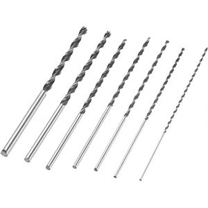 Ensemble de forets, ensemble de forets au cobalt, 7 pièces/ensemble 300mm Extra Long Brad Point en acier à haute teneur en carbone bois foret ensemble trois points perceuse à bois (zhangshuyundamaiDD, neuf)