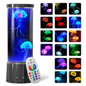 KIKILIVE lampe meduse aquarium,jellyfish Lamp méduses avec 17 couleurspour decoration maison led aquarium ambiance cadeau femme homme anniversaire (Creality 3D EU, neuf)