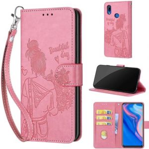Coque pour Huawei P Smart Z / Y9 Prime 2019 &Eacute;tui, Antichoc Cuir Portefeuille Etui Housse avec [B&eacute;quille] Compatible Enjoy 10 Plus/Honor 9X / Honor 9X Pro Rose (WGR Global Business, neuf)