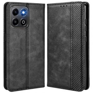 MOJIA Coque pour Honor X6b 4G, Étui en Cuir, PU Housse Pochette Antichoc et Anti-Rayures Fonction Stand Rabat de Portefeuille Etui Coque. Noir (Shangnai, neuf)