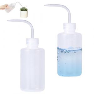 MOUNTTU Pissette de Lavage 2 pièces 250 ML Transparente Blanche en PP + Pet avec Graduation pour arrosage des Plantes succulentes et Nettoyage des Tatouages (hefengxianxiaozifuzhuangyouxiangongsi, neuf)