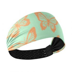 Serre-tête élastique antidérapant à paillettes pour yoga, course à pied, sport, tennis, lavage du visage Vert (ChangZeFT, neuf)