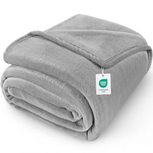 Cinkee Couverture Polaire 200x230cm, Plaid Canap&eacute; Antistatique | Couverture Double Face 300g/m&sup2; |Doux et Confortable,Toutes Saisons | Gris Clair (Cinkee-EU, neuf)