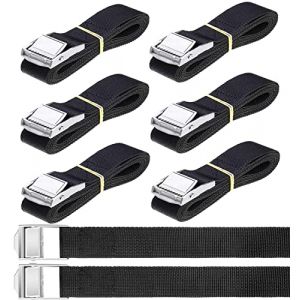 Sangles D'arrimage Sangle Arrimage de Fixation 40CM x 2CM Sangle D'arrimage avec Boucle de Serrage Sangle &agrave; Griffe 8pcs (8) (MINGHE-EUR, neuf)