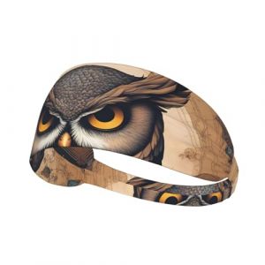 Hibou Croyances Image Bandeau d'exercice élastique Cravate de tête, Bandeau pour Hommes et Femmes, Bande de Cheveux pour Yoga Fitness (FAForever, neuf)