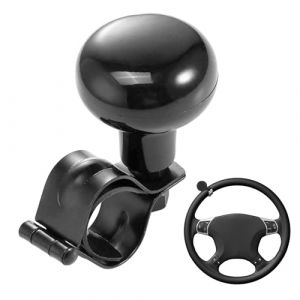 Bouton Volant Voiture Spinner,Bouton De Volant De Voiture,Pommeau De Volant Boule De Commande Universelle En M&eacute;tal Noir Avec, Spinner Poign&eacute;e Boule,Pour Voiture Camion Bateau Tracteur (YunLangShiJiu, neuf)