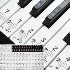 QUARKZMAN Autocollants Pour Touches De Piano Pour 88/61/54 Touches, Guide De Notes De Piano Autocollant Pour Clavier Étiquettes Amovibles Pour Débutants Apprentissage (QUARKZMAN, neuf)