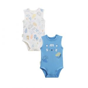 Petit Béguin - Lot de 2 Bodies bébé sans Manches Biscarosse (Petit Béguin, neuf)