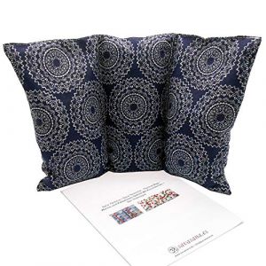 Coussins thermiques chaud et froid "Mandalas blue" - rempli de noyaux de cerise - coussin thérapeutique - 26x16cm - 330gr (savasanas, neuf)