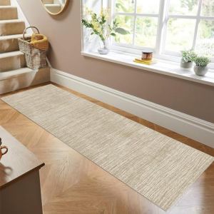 Siunwdiy Tapis de Couloir Beige/cr&egrave;me Tapis Couloir Long,Tapis Cuisine Devant Evier Lavable Tapis de Cuisine Long Antid&eacute;rapant Tapis de Passage pour Chambre Adulte Salon,Beige,50x140cm (XianXiuxiu Store, neuf)
