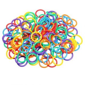 100 Pi&egrave;ces Anneaux de Feuilles Mobiles en Plastique,Anneaux de Livre Plastique,Anneaux de Reliure, Anneau de Reliure &agrave; Feuilles ​Mobiles en anneaux de feuilles mobiles en plastique anneaux de reliure (hefeimenshudianzishangwuyouxiangongsi, neuf)