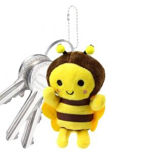 Jouets en peluche d'abeille, pendentif d'abeille en peluche, Animaux en peluche pendentif en peluche, Jouets en peluche abeille, porte-clés de poupées, pendentifs en peluche pour intérieur de voiture, (qiluoma, neuf)