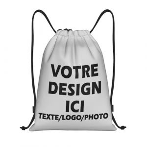 ROHBVMN Sac de sport personnalisable en gros avec votre logo – sac a dos homme et femme, sac piscine, petit sac de sport, gym bag, sac à cordon, idéal pour le sport et les loisirs (Magasin sur Mesure 2025 Fr, neuf)
