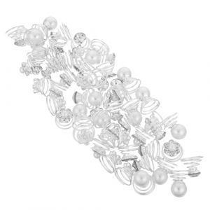 TOPBATHY Lot de 60 Pinces &agrave; Cheveux Spirales Strass et Perles Barrette pour Fille en Spirale Petite &Eacute;pingle &agrave; Cheveux Perl&eacute;e Accessoires pour Mariage F&ecirc;te et Bal Coffret 4 Mod&egrave;les (Parham Ring, neuf)