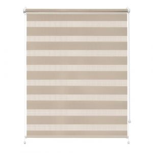 Rettika Double Store Enrouleur sans per&ccedil;age Klemmfix &ndash; Beige &ndash; Largeur 45 cm Hauteur 120 cm &ndash; Store int&eacute;rieur Duo Jour Nuit pour fen&ecirc;tre (Rettika, neuf)