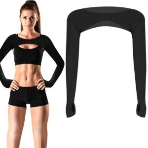 Uv Châle Bras Manche Manchons, Manchette Bras Homme, Bolero Femme, Bras Manches de Protection, Unisexes respirants, anti-UV, pour Volley-ball, Cyclisme, Course (Noir) (QUQU JIANING, neuf)