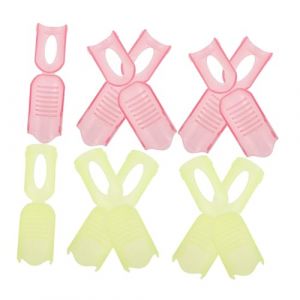 FIXOSHEE 10 pi&egrave;ces Clip Ajustable pour Dissolvant Vernis Clip Plastique Antid&eacute;rapant pour Retrait Facile Du Vernis Outil Manucure Adapt&eacute; &agrave; Tous Doigts (Jiingsq, neuf)