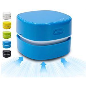 SIC Mini Aspirateur De Bureau, Aspirateur De Bureau Rechargeable sans Fil, Balayeuse &Agrave; Crayons, Copeaux De Caoutchouc, Confettis, Clavier, Voiture, Bureau (Bleu) (ATMERCATO, neuf)