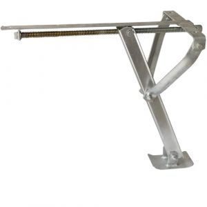 B&eacute;quille d'angle pour caravane, remorque, avec pied articul&eacute;, en acier galvanis&eacute; &agrave; chaud, 45 cm, jambe d'appui de 500 kg, convient pour support de caravane - Poids total jusqu'&agrave; 1000 kg (hummelladen, neuf)