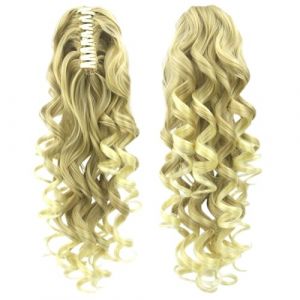 Queue de Cheval Faux queue de cheval Extensions de cheveux Postiche queue de cheval postiches griffe longue noire bouclée pince dans les accessoires de couvre-chef Queue de Cheval Extension(1B/27HL) (yuanjiaouzhou, neuf)