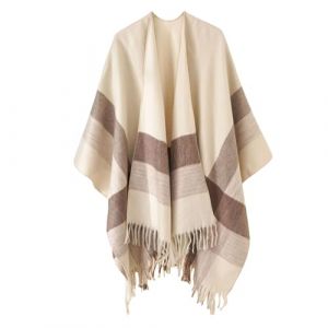 G&eacute;n&eacute;rique Poncho Ch&acirc;le Femme &Eacute;charpe Cape &Eacute;paissie El&eacute;gant Chaud Hiver Grand Taille Foulard Chaud Ouverture Cachemire d'imitation Douce Ch&acirc;le Cadeau de No&euml;l pour Femme (qieycgd, neuf)