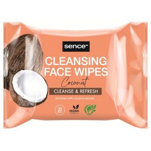 Lot de 6 paquets de 20 lingettes nettoyantes pour le visage et les soins du visage en coco v&eacute;g&eacute;taliennes - Lingettes d&eacute;maquillantes pour le maquillage - Sence Beauty et cosm&eacute;tiques (winwingoods, neuf)