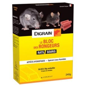 DIGRAIN Le Bloc des Rongeurs, Jaune, 14 x 5.5 x 18.5 cm (FATALEXPERT, neuf)