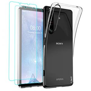 J&D Compatible pour Sony Xperia 1 IV Coque, Clair Anti-Jaune Mince Housse avec (2-Paquet) Protection D’Écran, Antichoc TPU Bumper Étui, Pas Compatible pour Xperia 10 IV, Transparente (J&D Tech FR, neuf)