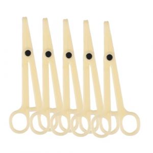 SAFIGLE 5 pi&egrave;ces Pince &agrave; Piercing Jetable Plastique Beige Pince Professionnelle Ajustable pour Corps L&egrave;vre Nez Langue Outil de Per&ccedil;age Hygi&eacute;nique et Pratique pour Homme et Femme (Grand Di, neuf)