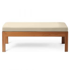 RZYW Coussin de Banc de Jardin Imperm&eacute;Able 2/3 Places, Coussin de Banc D'ext&eacute;rieur, Coussins Assise pour Meubles D'Int&eacute;Rieur en Mousse &eacute;Paisse, pour Chaise, Canap&eacute;, Baie Vitr&eacute;e,Beige,140x40x5cm (RZYW, neuf)
