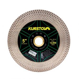 KURSTOL Lame de scie diamant pour carrelage - 125 mm Disque de coupe diamant double usage - Pour couper et meuler les carreaux de céramique, la porcelaine, le granit, le marbre (YZKS TOOLS, neuf)