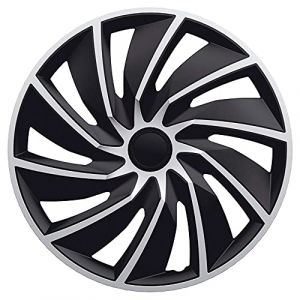 AutoStyle Jeu d'enjoliveurs Turbo Van 17-inch Argent/Noir (sph&egrave;re) (Indisaurus, neuf)