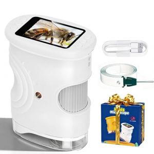 Microscope Num&eacute;rique pour Enfants, 50-1000X Portable Rechargeable Microscope Num&eacute;rique, IPS 2'', 8 Lumi&egrave;res LED, Scientifique et Jouet &Eacute;ducatif pour Enfants 3&ndash;12 Ans (dongguanshihaoyangdashangmaoyouxiangongsi, neuf)
