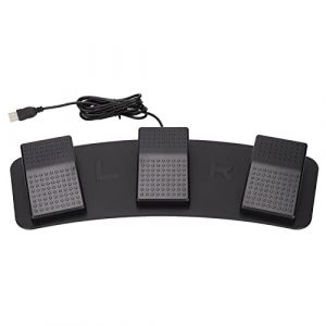 ASHATA Pédale USB, Pédale de Commutateur Triple USB Pédale de Commutateur Triple Multifonction Ergonomique pour Jouer à des Tests D'usine de Jeux, Pédale de Jeu PC(FS23_PM (Interrupteur mécanique)) (Richer-R123, neuf)