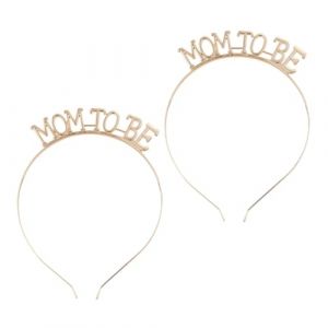 Mipcase 2 pi&egrave;ces Serre-t&ecirc;te Mom To Be Alliage Dor&eacute; Bandeau &Eacute;l&eacute;gant pour F&ecirc;te Pr&eacute;natale Cadeau L&eacute;ger et Confortable pour Future Maman Accessoires de F&ecirc;te pour Filles et Femmes (andy wang, neuf)