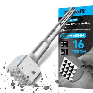 Nucraft SDS MAX Burin électrique pour marteau perforateur, 230 x 45 mm, avec tête carrée, SDS Plus, burin 16 dents, pour surface murale, ponts, plaques de pierre (NUCRAFT, neuf)