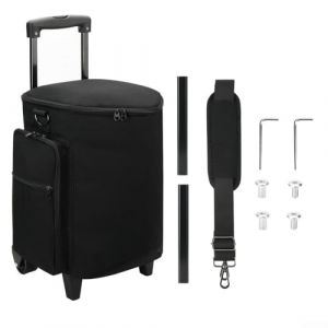Sac de rangement à roulettes pour haut-parleur Bose S1 Pro/Pro+, poignée rétractable, multi-poches, sac de rangement pour équipement audio, 31 cm x 27,5 cm x 45 cm (Zhao Zhao, neuf)