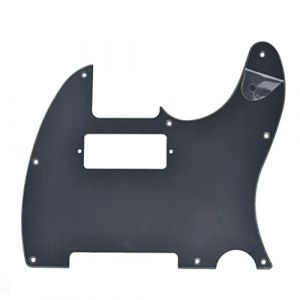 KAISH Pickguard pour guitare Tele Style Pickguard avec mini trou Humbucker pour Tele/Telecaster Noir mat (Kaish Music Company, neuf)