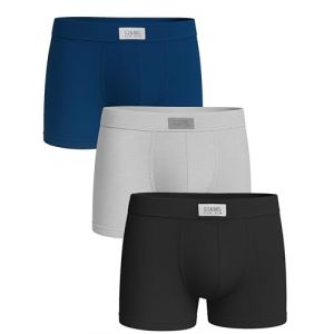 Liabel | Lot de 6 boxers pour homme en coton élastique pour homme, en coton, respirant, pour homme, coloré, blanc, noir, et coloré, pour homme, sans stress, Assorti, L (Pandesia store, neuf)