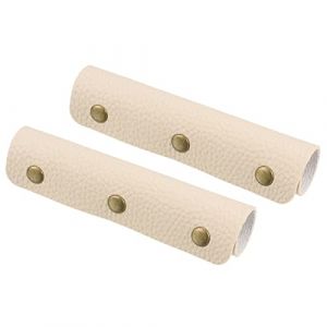 PATIKIL Bagagerie Poignée Enveloppe, 2 Paquet PU Sac à main Poignée Housse Protecteur Identifiant avec Fermoir pour Valise Épicerie Shopping Sac, Beige (PATIKIL UK, neuf)