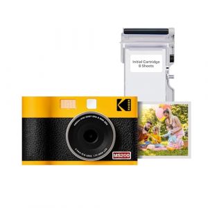 KODAK Mini Shot 2 Era 4PASS 2-in-1 Appareil Photo Instantané et Imprimante Photo Portable (5,3x8,6cm) (Appareil Photo + Paquet avec 68 Feuilles, Jaune) (Kodak Photo, neuf)